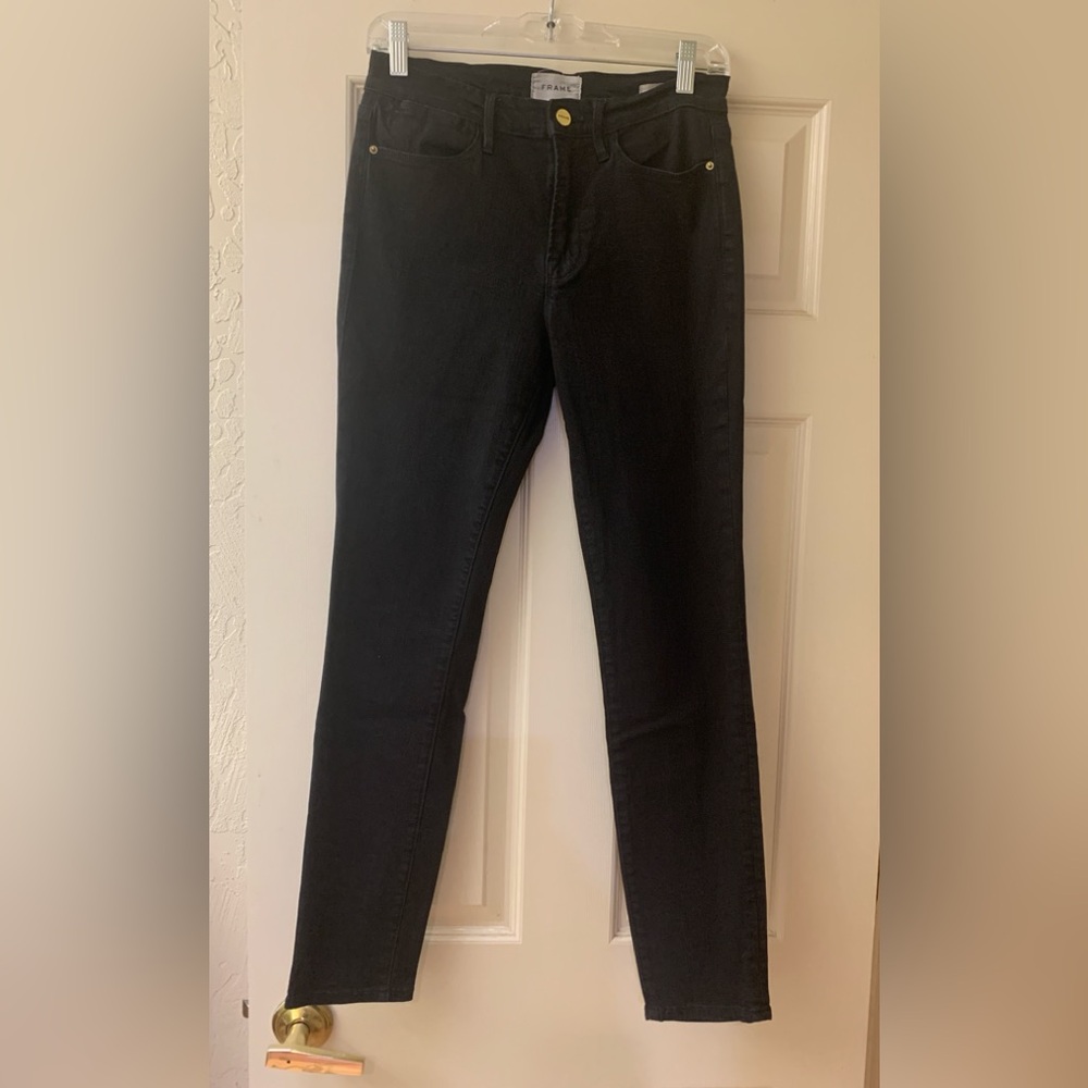 Frame Black Le High Skinny Jeans
